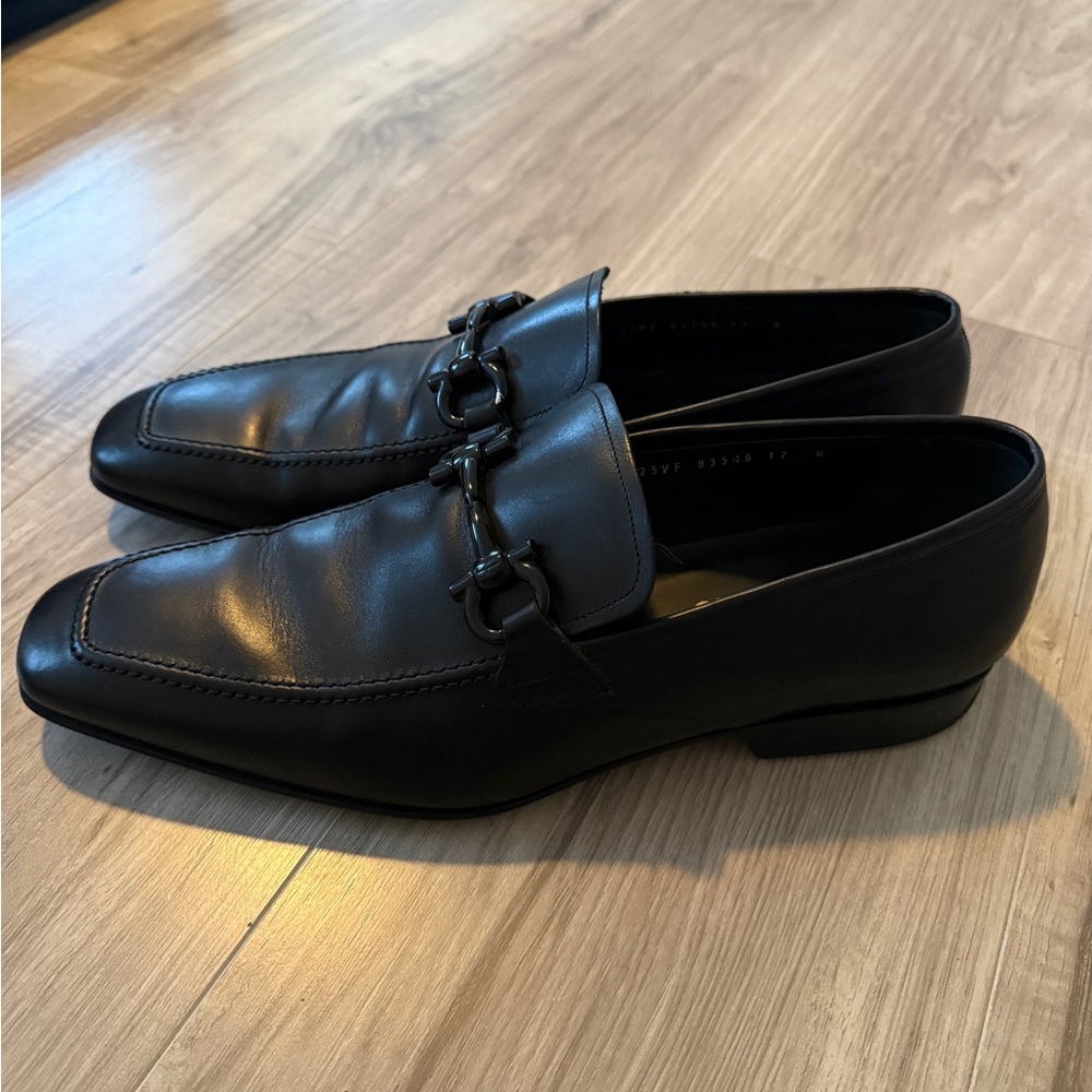 Salvatore Ferragamo Black Leather Loafers - Picture 2 of 6